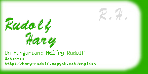 rudolf hary business card